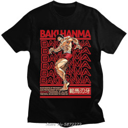 Grappler Baki Hanma Yujiro Dou Manga Tee Shirt Men Women Fashion Japan Anime T Shirt Streetwear T-Shirt O Neck Oversize Tops Black XS Grappler Baki Hanma Yujiro Dou Manga Tee Shirt Men Women Fashion Japan Anime T Shirt Streetwear T-Shirt O Neck Oversize Tops Black XS
