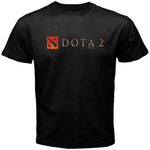 Cookie tong Kaif Dota 2 Logo Defense of The Ancients Multiplayer Game Black T-Shirt Black XS