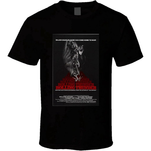 Cookie tong Rolling Thunder&nbspCool 70's Vintage Action Movie Poster Fan T Shirt Black L
