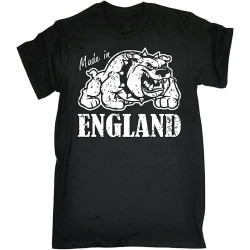 XINFUN Made in England Bulldog T-Shirt Retro Country Born English UK Gift Birthday Black XS XINFUN Made in England Bulldog T-Shirt Retro Country Born English UK Gift Birthday Black XS