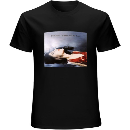 YdjebeiaHdjwyJ Men's Pj Harvey T Shirt to Bring You My Love Black