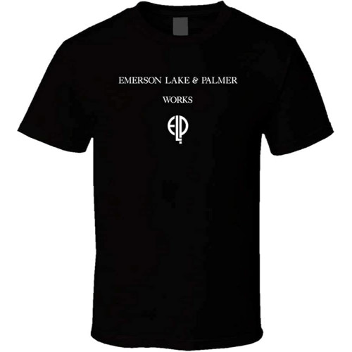 Elp Emerson Lake & Palmer T-Shirt Black Graphic Unisex Tee Shirt Elp Emerson Lake & Palmer T-Shirt Black Graphic Unisex Tee Shirt