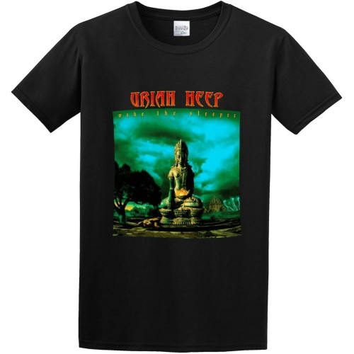 Uriah Heep Wake The Sleeper Men's Black T-Shirt Unisex Cotton Tee Uriah Heep Wake The Sleeper Men's Black T-Shirt Unisex Cotton Tee