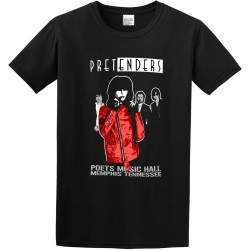 Men's T Shirt Pretenders 80 Concert Retro Cool and Breathable Black Men's T Shirt Pretenders 80 Concert Retro Cool and Breathable Black