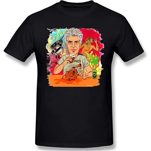RUIBEITAO Mens Funny Anthony Bourdain Tshirts