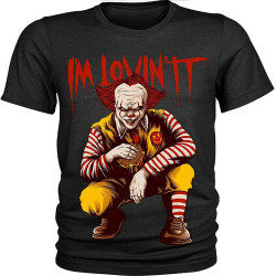 RUIBEITAO I'm Lovin It T-Shirt Funny Scary Clown Horror Halloween Mens