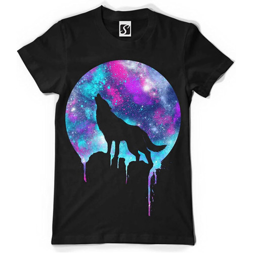 RUIBEITAO Exclusive Men's Christmas T Shirts Mens Space Howl Design RUIBEITAO Exclusive Men's Christmas T Shirts Mens Space Howl Design