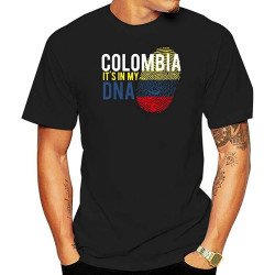 Fashion Colombia It's in My DNA T-Shirt Men Cotton Men's T-Shirts Crew Neck