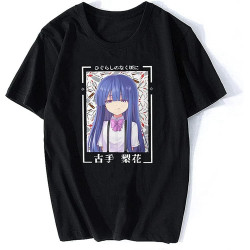 Higurashi No Naku Koro Ni Furude Rika Psycho T Shirt Vintage Grunge T-Shirt Men Cotton T-Shirt Anime Tees Streetwear Harajuku