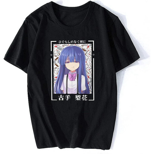Higurashi No Naku Koro Ni Furude Rika Psycho T Shirt Vintage Grunge T-Shirt Men Cotton T-Shirt Anime Tees Streetwear Harajuku Higurashi No Naku Koro Ni Furude Rika Psycho T Shirt Vintage Grunge T-Shirt Men Cotton T-Shirt Anime Tees Streetwear Harajuku