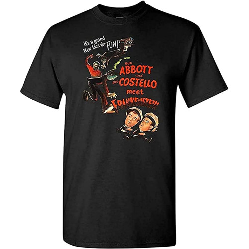 Black Tee It's A Grand Idea for Fun Bud Abbott and Lou Costello Men T-Shirt Black Tee It's A Grand Idea for Fun Bud Abbott and Lou Costello Men T-Shirt