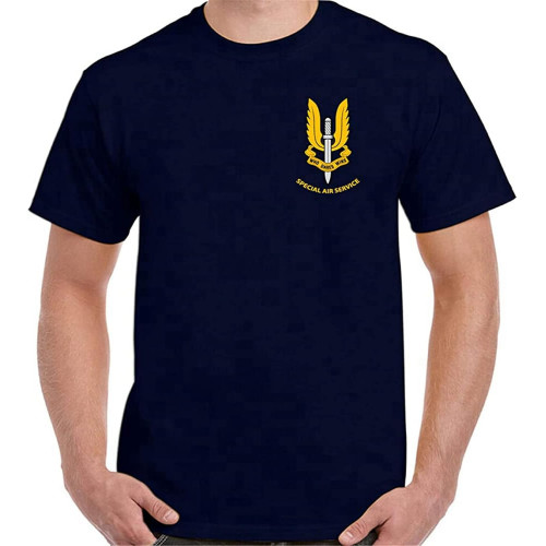 RUIBEITAO Special Air Service British Forces Elite He Who Dares Wins T-Shirt Short Sleeve Top Graphic Tee Printed T-Shirt for Men
