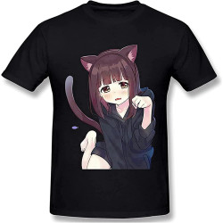 RUIBEITAO Menhera 3D Print Short Sleeve Fashion T Shirt for Men 100% Cotton