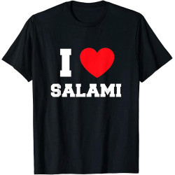 I Love Salami Men's T-Shirt Black Unisex Tee