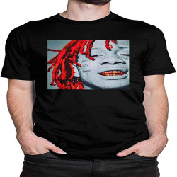Tr-IP-Pi-E Re-Dd Rack City Leisure Men's T-Shirt Round Neck Short Sleeve T-Shirt Tr-IP-Pi-E Re-Dd Rack City Leisure Men's T-Shirt Round Neck Short Sleeve T-Shirt