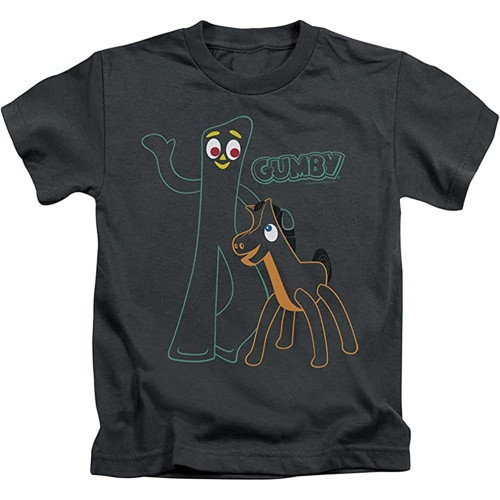 Men's Gumby Outlines Unisex Youth Juvenile T-Shirt Men's Gumby Outlines Unisex Youth Juvenile T-Shirt