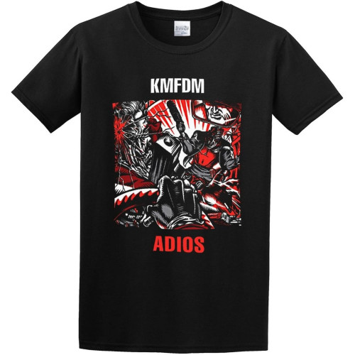 RUIBEITAO KMFDM Adios Mens 100% Cotton Tshirt RUIBEITAO KMFDM Adios Mens 100% Cotton Tshirt