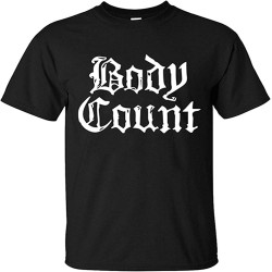 RUIBEITAO Mens Body Count Logo T-Shirt Round Neck