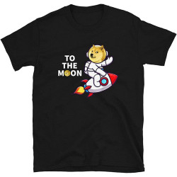 RUIBEITAO Men's Dogecoin to The Moon Doge Coin Crypto Currency Short-Sleeve Unisex T-Shirt