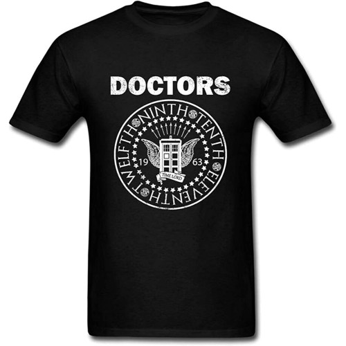 Men's Doctors Cool Tee Shirts Male O Neck Short Sleeve Shirt Normal Crazy T Shirts