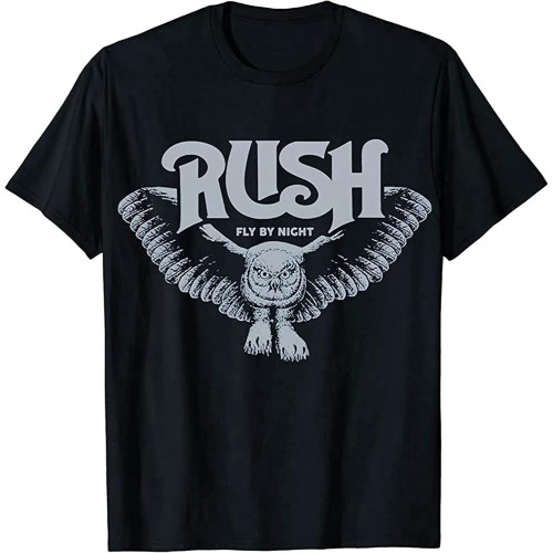 RUIBEITAO Rare Vintage Rusigh Cool Vinatage Band Shirts Fly by Night Owl Restro Concert Graphic Tee Unisex Men Men Tee T-Shirt RUIBEITAO Rare Vintage Rusigh Cool Vinatage Band Shirts Fly by Night Owl Restro Concert Graphic Tee Unisex Men Men Tee T-Shirt
