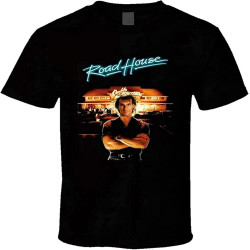 Custom Roadhouse Patrick Swayze Men's Funny T-Shirt 100% Cotton Tee
