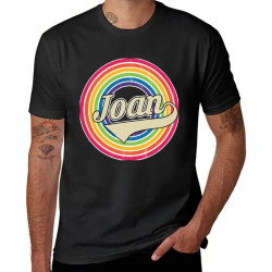 Joan Retro Rainbow Fadedstyle Joan T-Shirt Cute Tops Man Clothes Men's t-Shirts Black Joan Retro Rainbow Fadedstyle Joan T-Shirt Cute Tops Man Clothes Men's t-Shirts Black