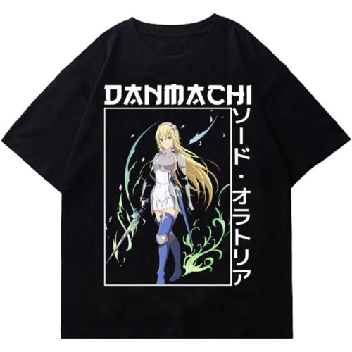 TinANTMA Japanese is It Wrong to Try to Pick Up in a Dungeon Printing Tshirt Vintage Cotton Mens Short Sleeve T-Shirt Black TinANTMA Japanese is It Wrong to Try to Pick Up in a Dungeon Printing Tshirt Vintage Cotton Mens Short Sleeve T-Shirt Black