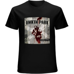 Linkin Park Hybrid Theory T Shirts for Men Crew Neck Black Linkin Park Hybrid Theory T Shirts for Men Crew Neck Black