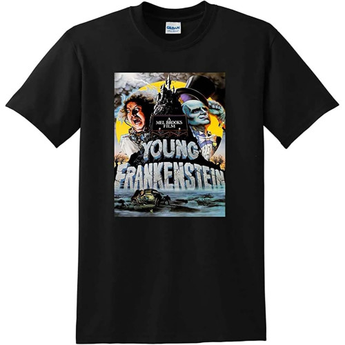 sonvsee Young Frankenstein T-Shirt 1974 4K Blu-Ray DVD Cover Poster T-Shirt Black