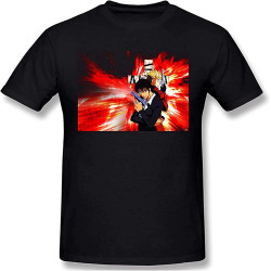 Trigun Men's Basic Short Sleeve T-Shirt Black Trigun Men's Basic Short Sleeve T-Shirt Black