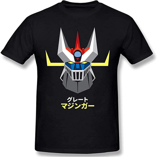 sonvsee Mazinger Z Men's Graphic Cotton Short Sleeve t-Shirt Black sonvsee Mazinger Z Men's Graphic Cotton Short Sleeve t-Shirt Black
