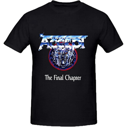 Accept The Final Chapter Funny Tee Shirts for Men Black Accept The Final Chapter Funny Tee Shirts for Men Black
