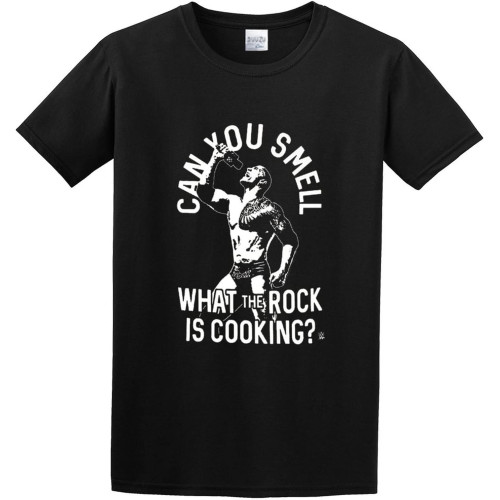 T-Shirt Feel Soft Can You Smell What The Rock is Cooking Funny Gift Crew-Neck t-Shirt