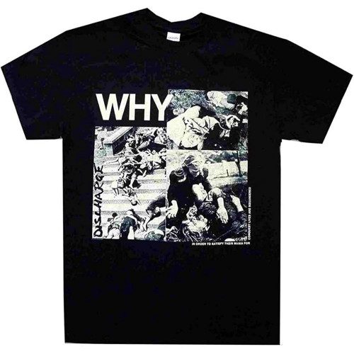 sonvsee Discharge Why Shirt Tshirt Punk Band T-Shirt Black sonvsee Discharge Why Shirt Tshirt Punk Band T-Shirt Black