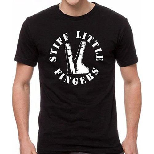 Stiff Little Fingers Logo Men's T-Shirt Black Stiff Little Fingers Logo Men's T-Shirt Black