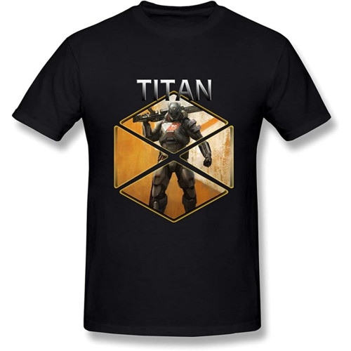 MUZHILIN Men's Titan Destiny Games Guardian T Shirt Black MUZHILIN Men's Titan Destiny Games Guardian T Shirt Black