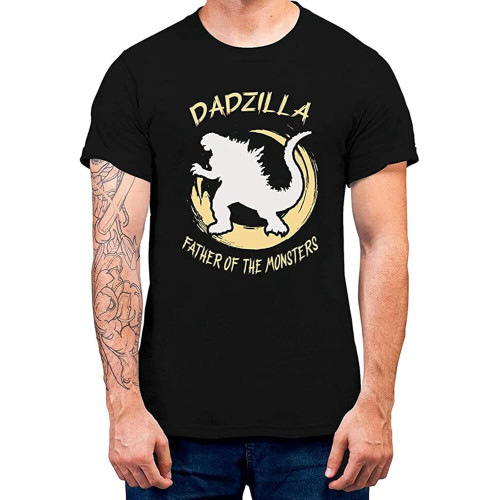 Dadzilla Father of The Monsters Fathers Day Nice Gift T-Shirt Graphic Print Cotton Short Sleeve Shirt