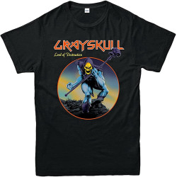 Grayskull Lord of Destruction T-Shirt Skeletor Rocks 80S Cartoons Adult Top Black Grayskull Lord of Destruction T-Shirt Skeletor Rocks 80S Cartoons Adult Top Black