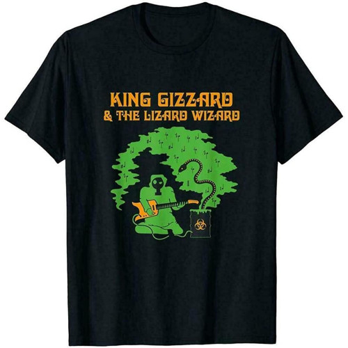 King Gizzard and The Lizard Wizard Cyboogie T-Shirt for Rock Fans?Top Sweatshirt Short SleeveTop Sweatshirt Short Sleeve Black