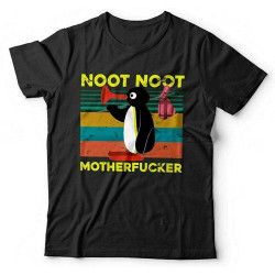 MUZHILIN Noot Noot Motherf Cker Tshirt - Cartoon Parody2Top Sweatshirt Short Sleeve Black MUZHILIN Noot Noot Motherf Cker Tshirt - Cartoon Parody2Top Sweatshirt Short Sleeve Black