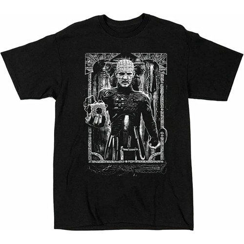Hellraiser H0Rror Movie T-Shirt Halloween Funny Cotton Tee Gift Mentop Sweatshirt Short Sleeve Black