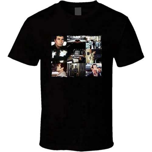 MUZHILIN The Rockford Files T ShirtTop Sweatshirt Short Sleeve Black MUZHILIN The Rockford Files T ShirtTop Sweatshirt Short Sleeve Black