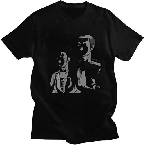 Haikyu Men Cotton Funny T-Shirt Anime Manga Tananoya Praying TeeMens Top Tee