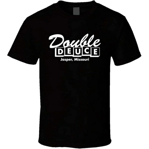 MUZHILIN Double Deuce T-Shirt Graphic Tee for Mentop Sweatshirt Short Sleeve Black MUZHILIN Double Deuce T-Shirt Graphic Tee for Mentop Sweatshirt Short Sleeve Black