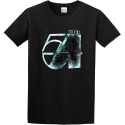 MUZHILIN Vintage Studio 54 Disco Andy Warhol Paris Dj Eleven Men's Cotton Shirt TeeTop Sweatshirt Short Sleeve Black MUZHILIN Vintage Studio 54 Disco Andy Warhol Paris Dj Eleven Men's Cotton Shirt TeeTop Sweatshirt Short Sleeve Black