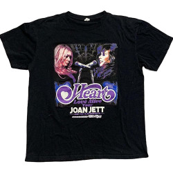 MUZHILIN alteredegovintage Heart Joan jett Tour t ShirtTop Sweatshirt Short Sleeve Black