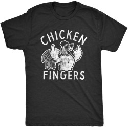 MUZHILIN taitai Men's Chicken Fingers T Shirt Funny Sarcastic Offensive Middle Finger Graphic T-Shirt BalckTop Sweatshirt Short Sleeve Black MUZHILIN taitai Men's Chicken Fingers T Shirt Funny Sarcastic Offensive Middle Finger Graphic T-Shirt BalckTop Sweatshirt Short Sleeve Black