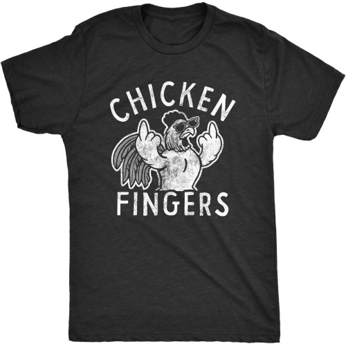 MUZHILIN taitai Men's Chicken Fingers T Shirt Funny Sarcastic Offensive Middle Finger Graphic T-Shirt BalckTop Sweatshirt Short Sleeve Black MUZHILIN taitai Men's Chicken Fingers T Shirt Funny Sarcastic Offensive Middle Finger Graphic T-Shirt BalckTop Sweatshirt Short Sleeve Black