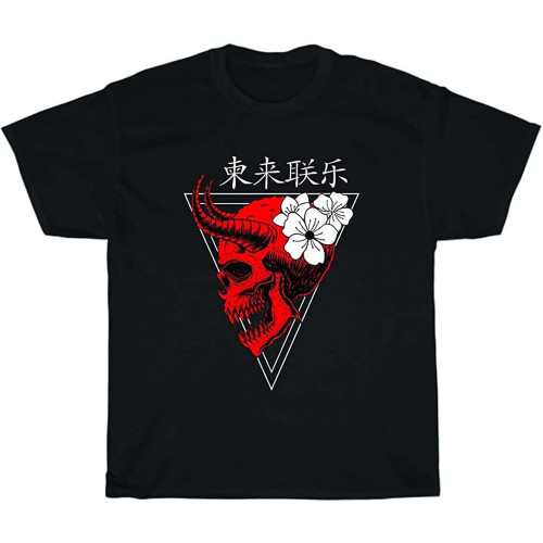 Japanese Skull Devil Demon Vaporwave Aesthetic Art T-Shirt Unisex Funny Tee GiftTop Sweatshirt Short Sleeve Black Japanese Skull Devil Demon Vaporwave Aesthetic Art T-Shirt Unisex Funny Tee GiftTop Sweatshirt Short Sleeve Black